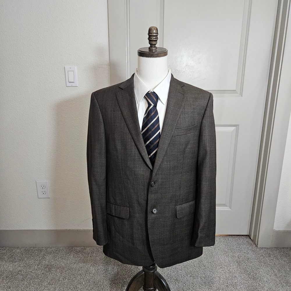 Lauren Ralph Lauren Mens 40R Brown 100% Wool 2 Button Blazer Sport Coat Jacket